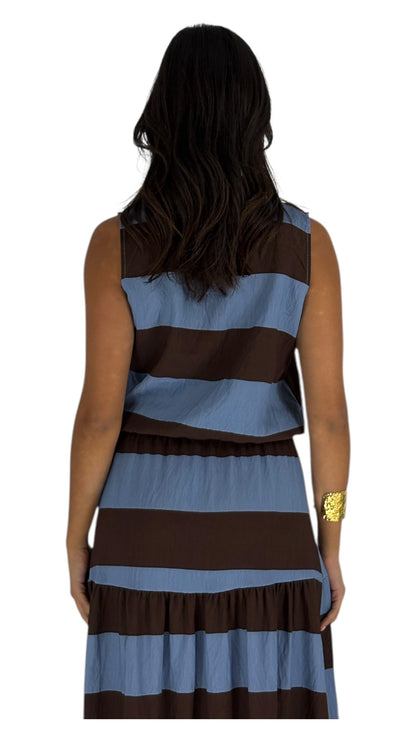 Alora Brown/Blue Top