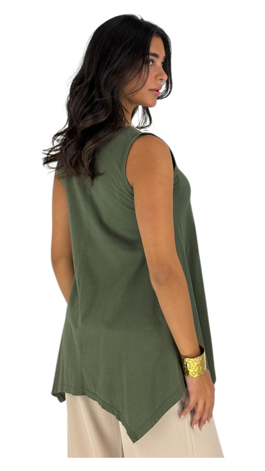 Solan Olive Green Top