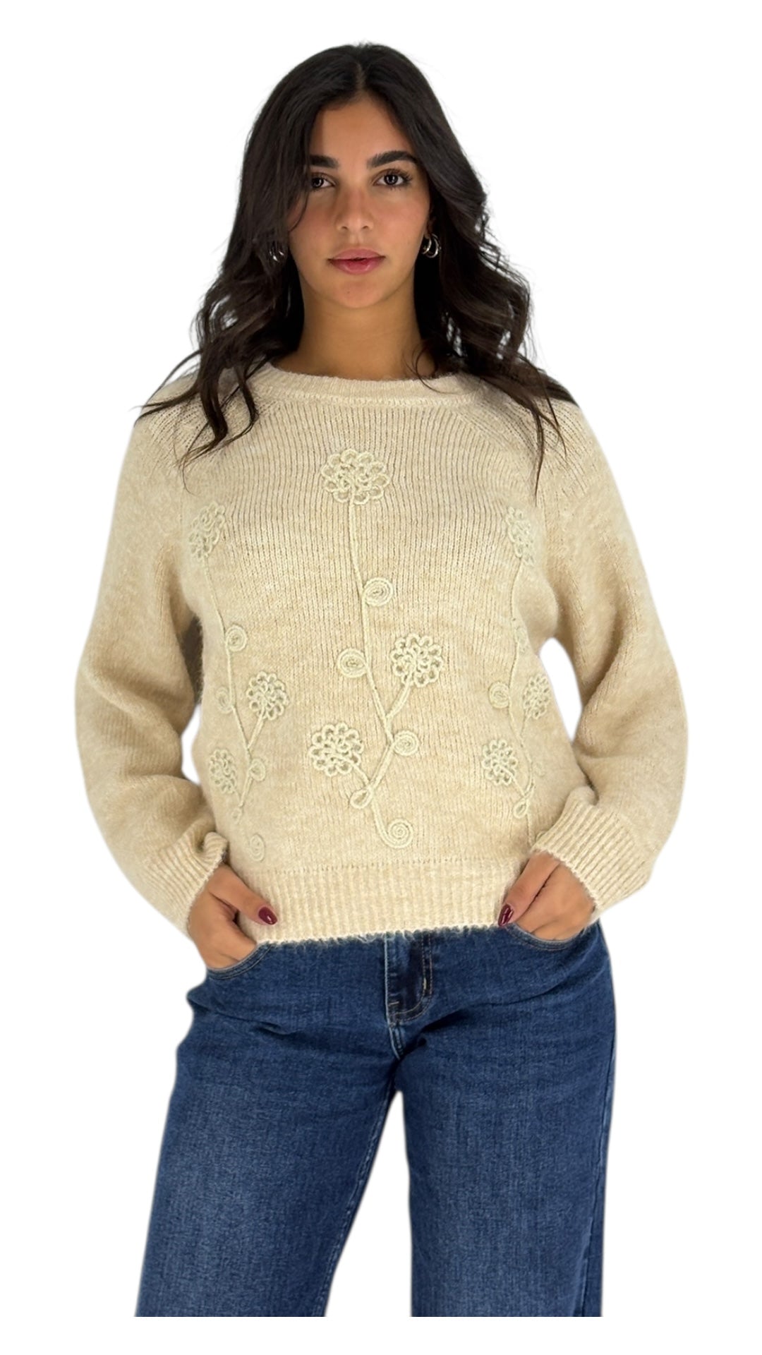 Lilac Beige Sweater
