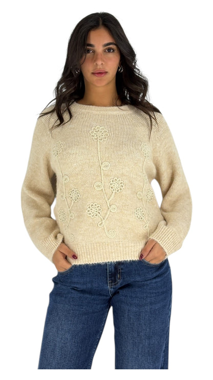 Lilac Beige Sweater