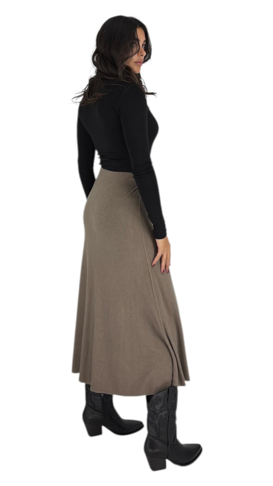 Basant Taupe Skirt