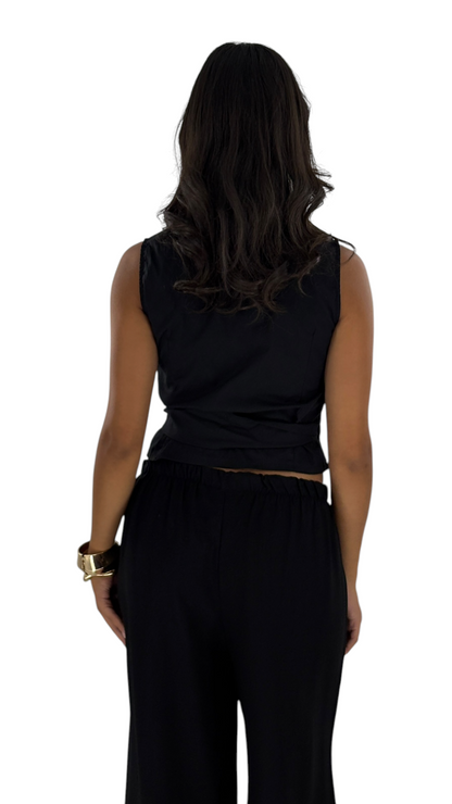 Marie Black Vest