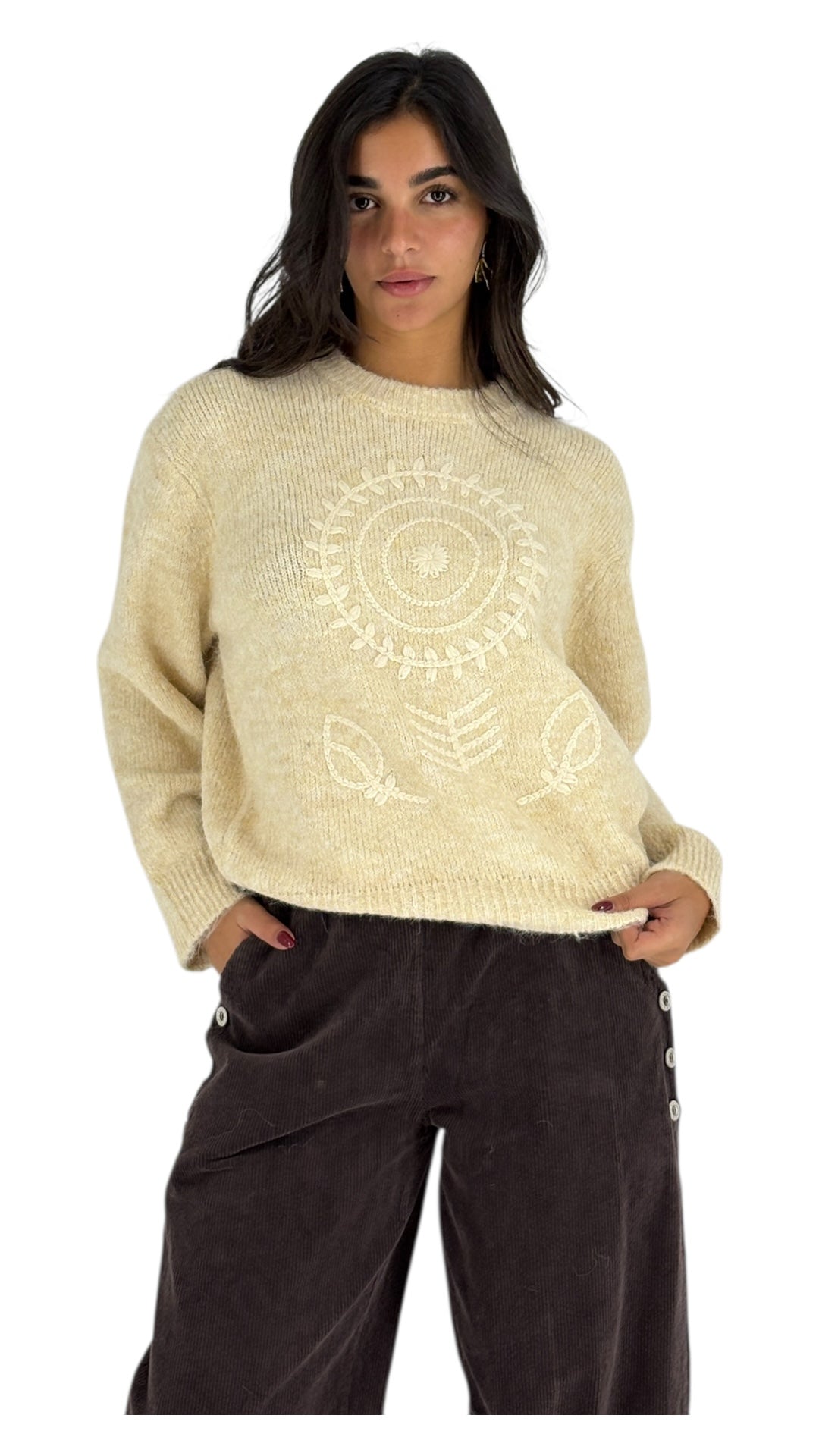Tauri Beige Sweater