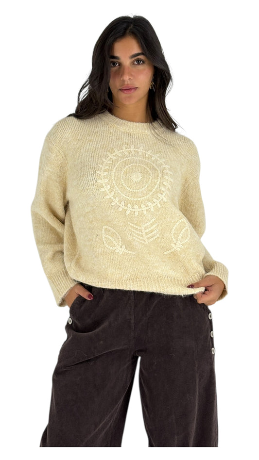 Tauri Beige Sweater