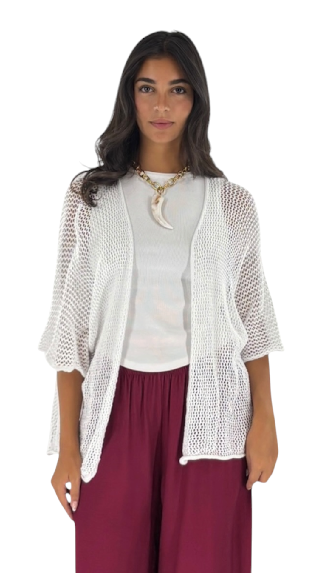 Star White Cardigan
