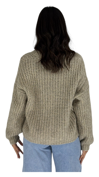 Helen Taupe Cardigan