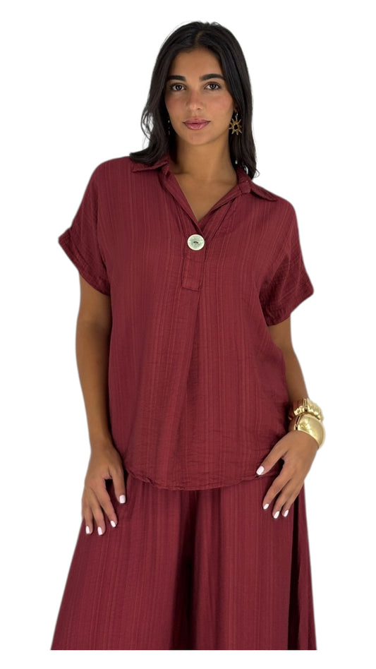 Camilla Maroon Top