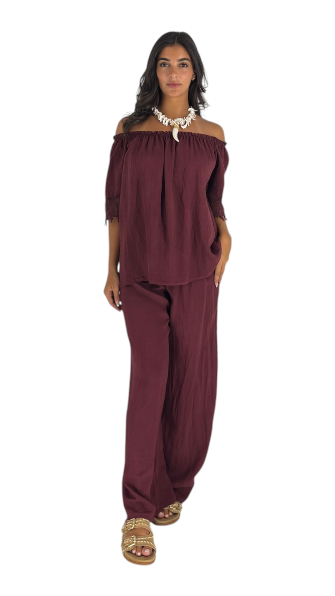 Liz Dark Cherry Pants