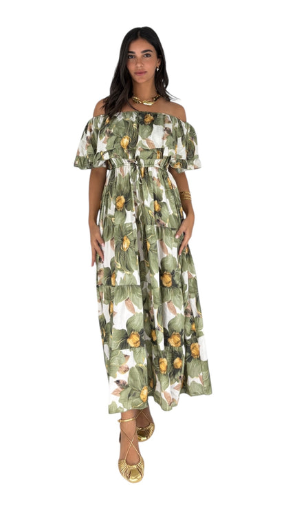 Sabrin Green Dress