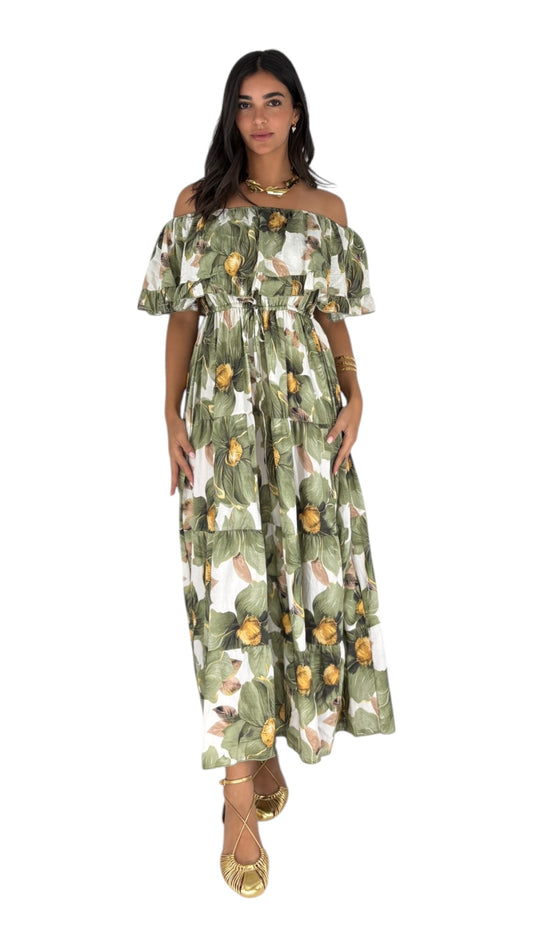 Sabrin Green Dress