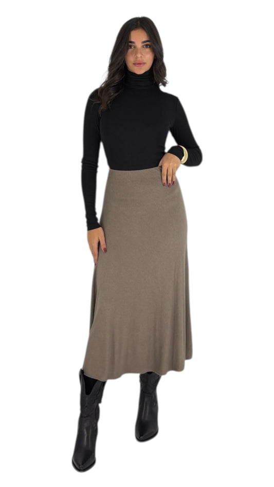 Basant Taupe Skirt