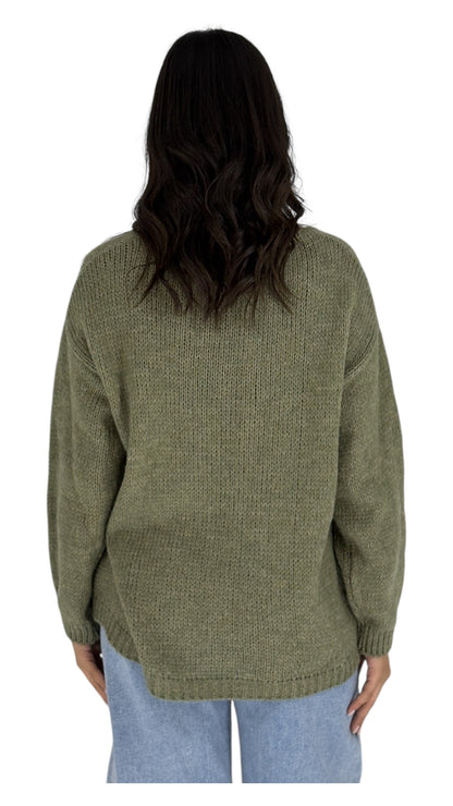 June Kaki Sweater