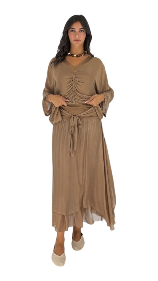 Mena Camel Skirt