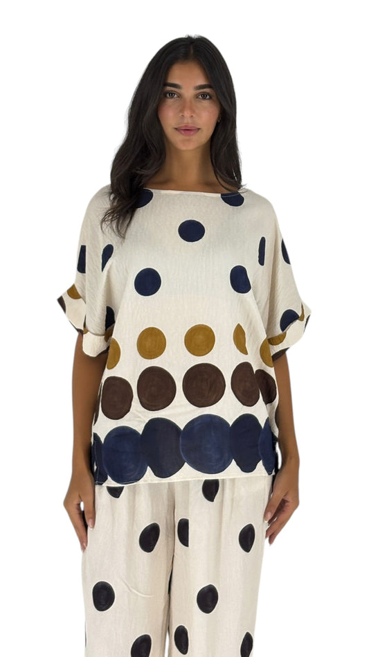 Amina Navy Top