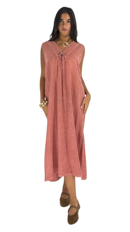 Donella Salmon Dress