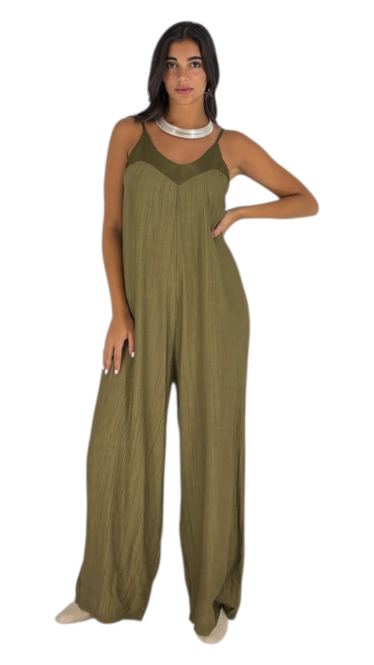 Zoya Olive Jumpsuits