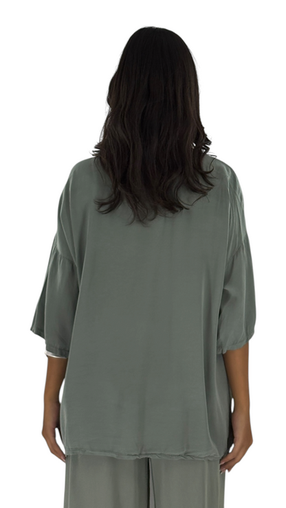 Darla Kaki Cardigan