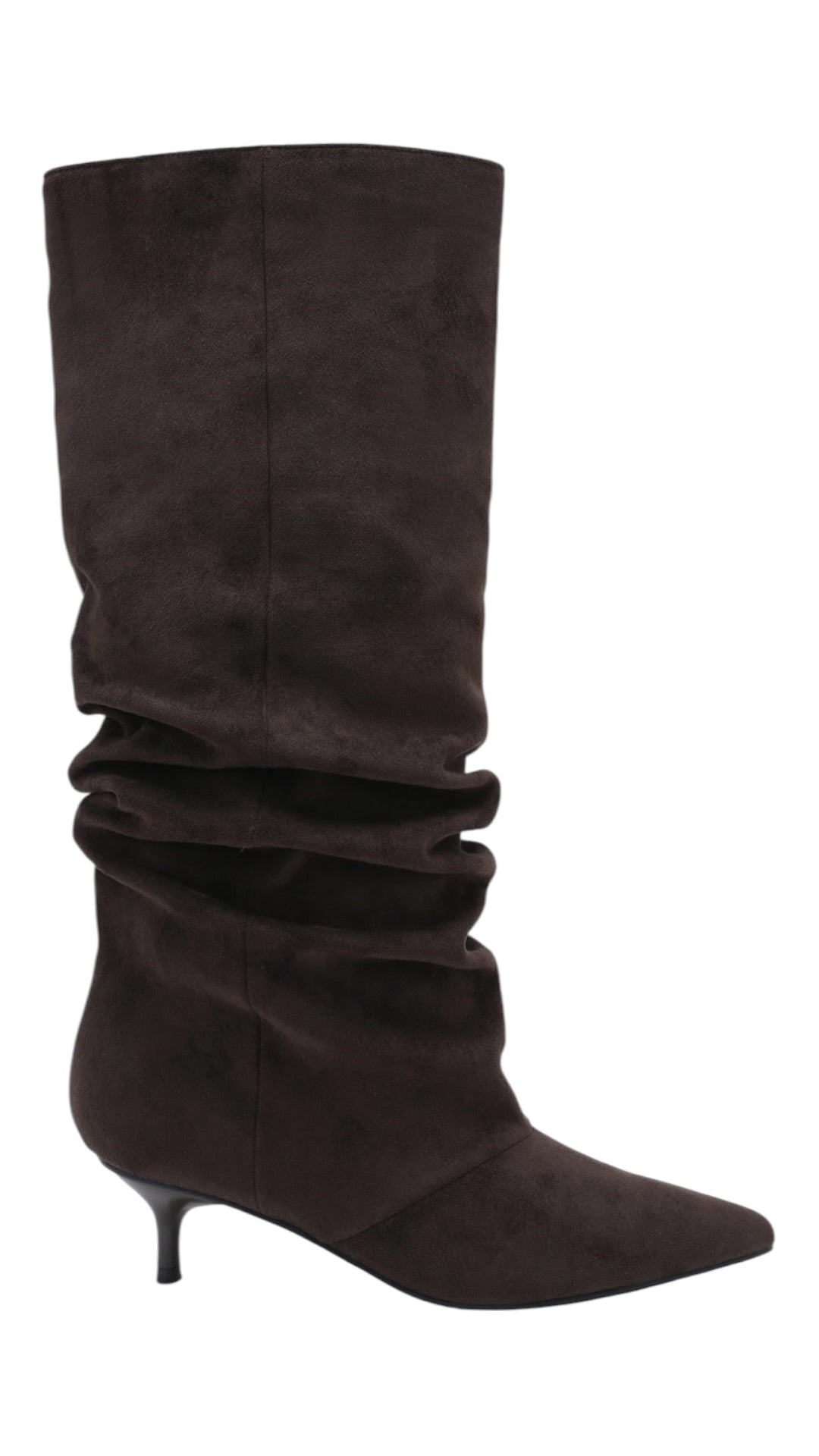 Pleated low-heel boots