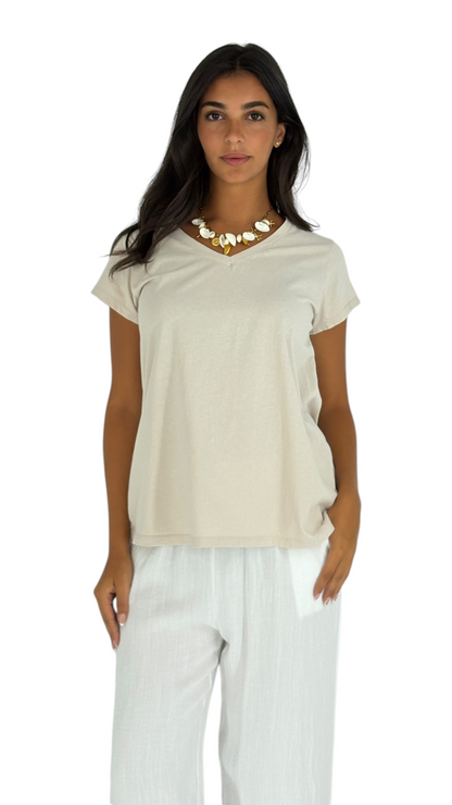 Rania Beige T-Shirt