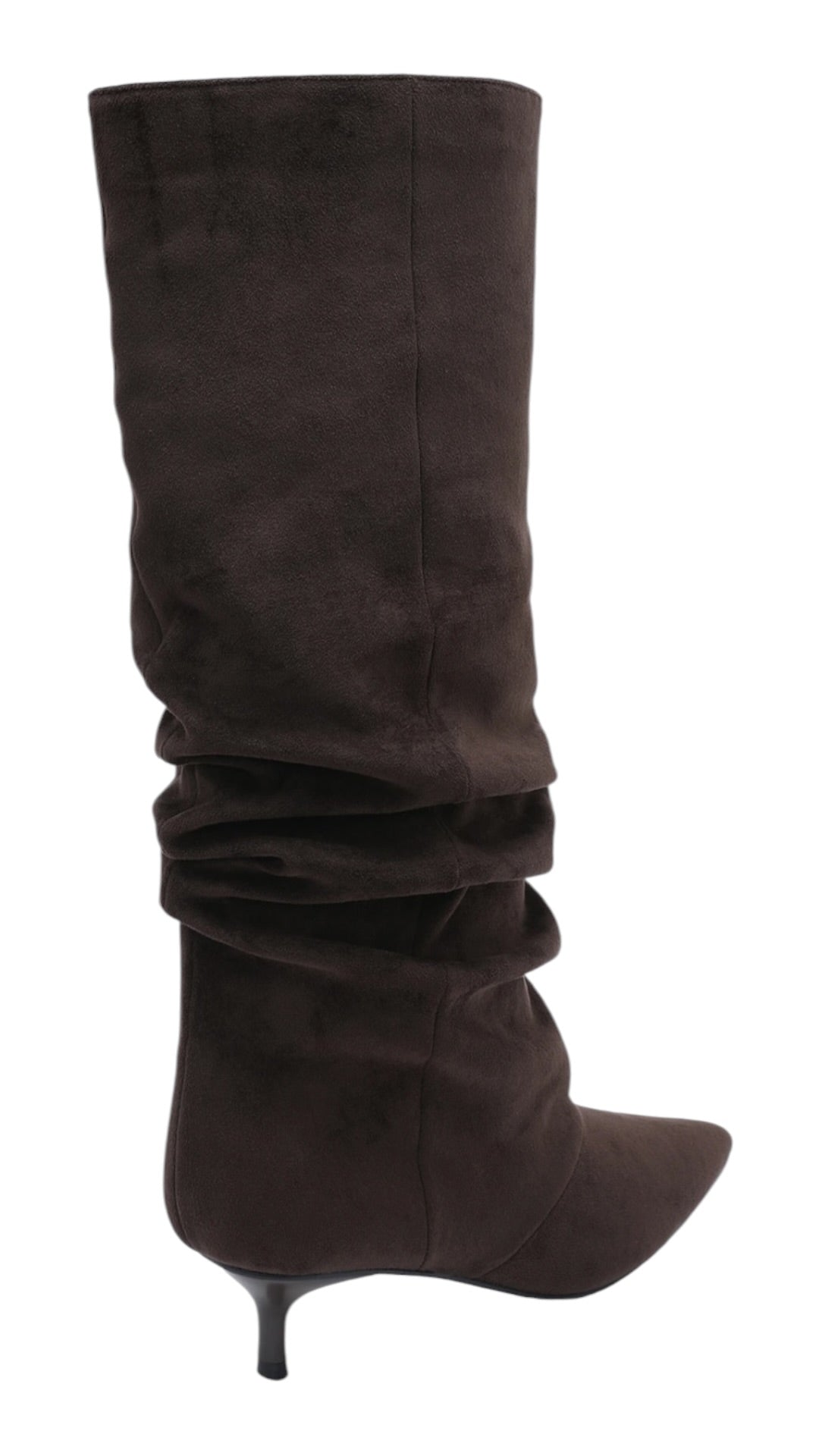 Pleated low-heel boots