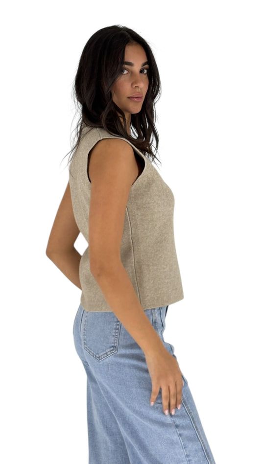Lucia Taupe Vest