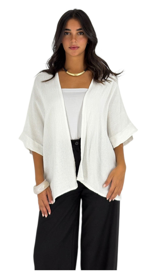 Deja White Cardigan