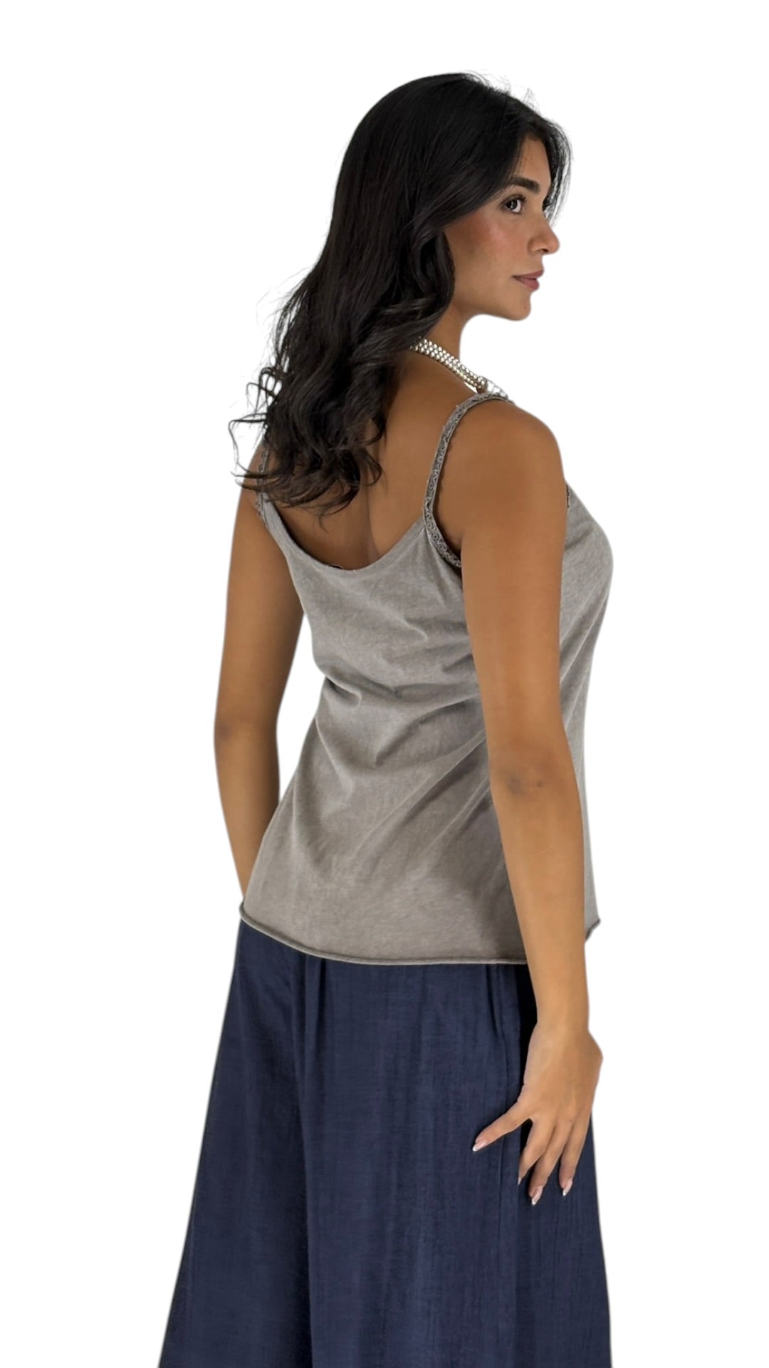 Ghaleb Taupe Top