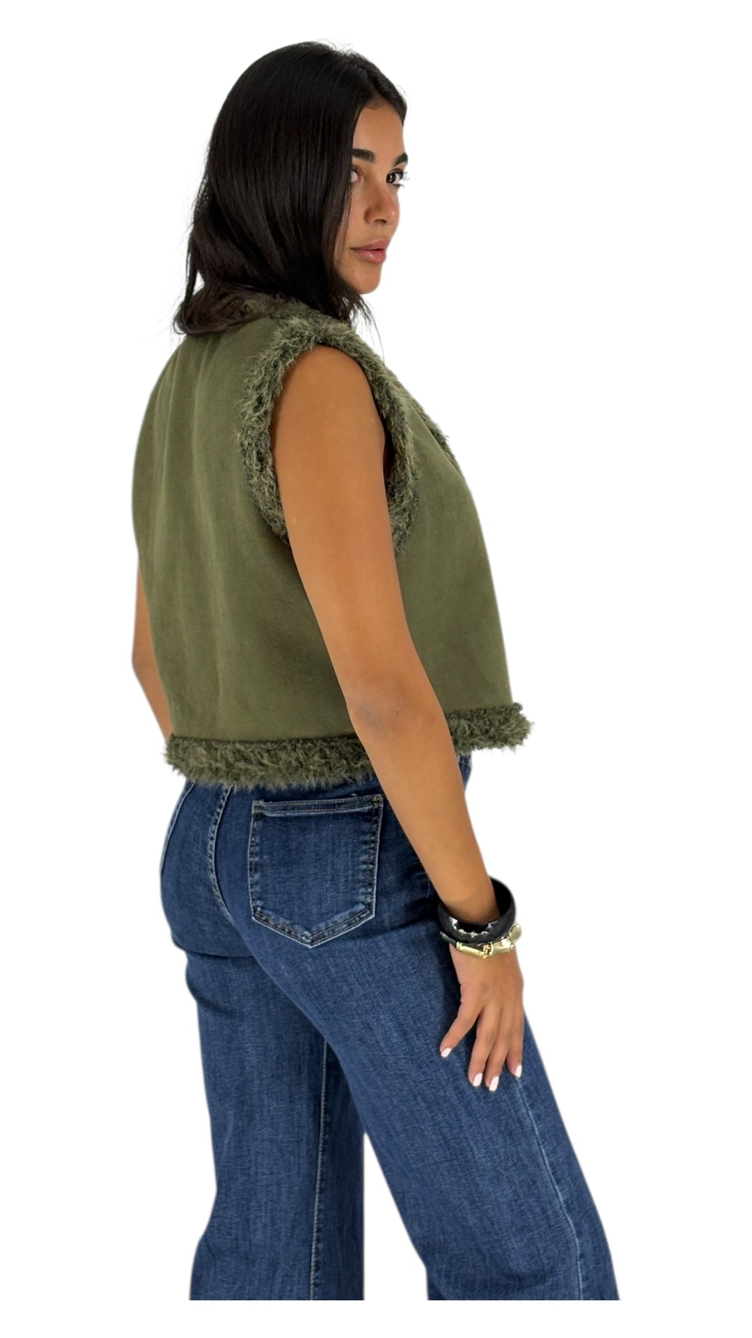 Meral Olive Green Vest