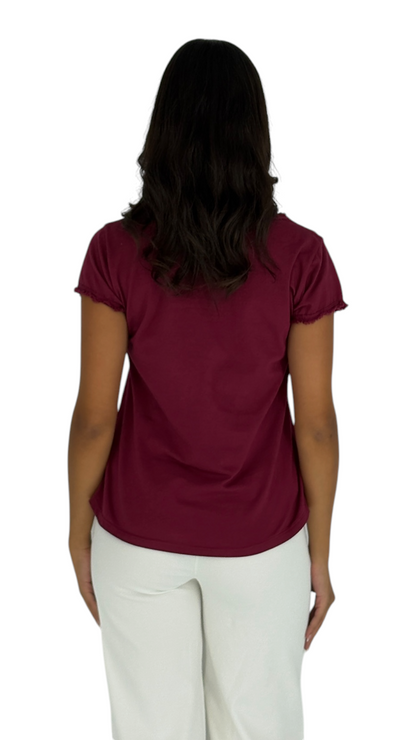 Shadia Dark Cherry T-Shirt