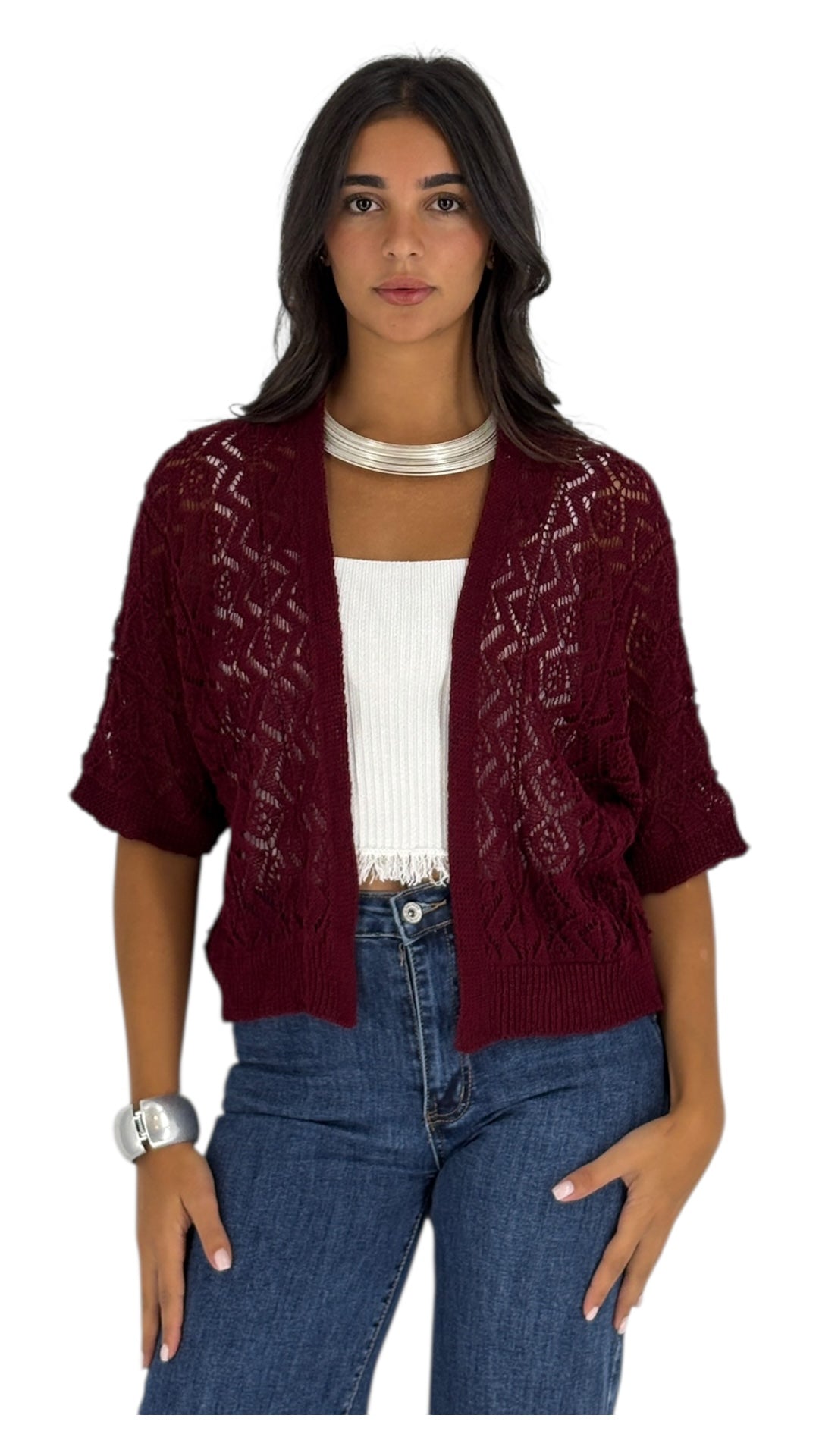 Mais Burgundy Cardigan