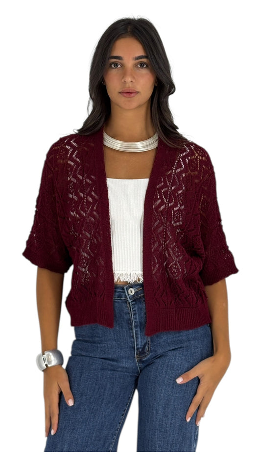 Mais Burgundy Cardigan