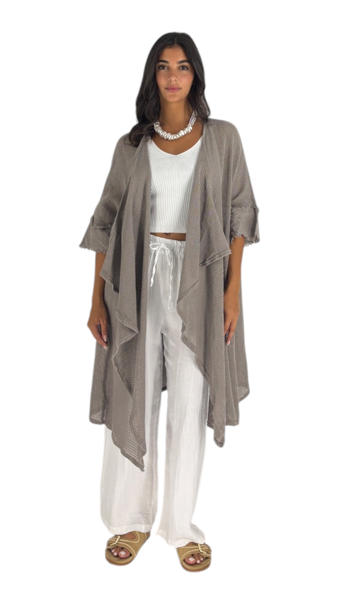 Noor Taupe Cardigan