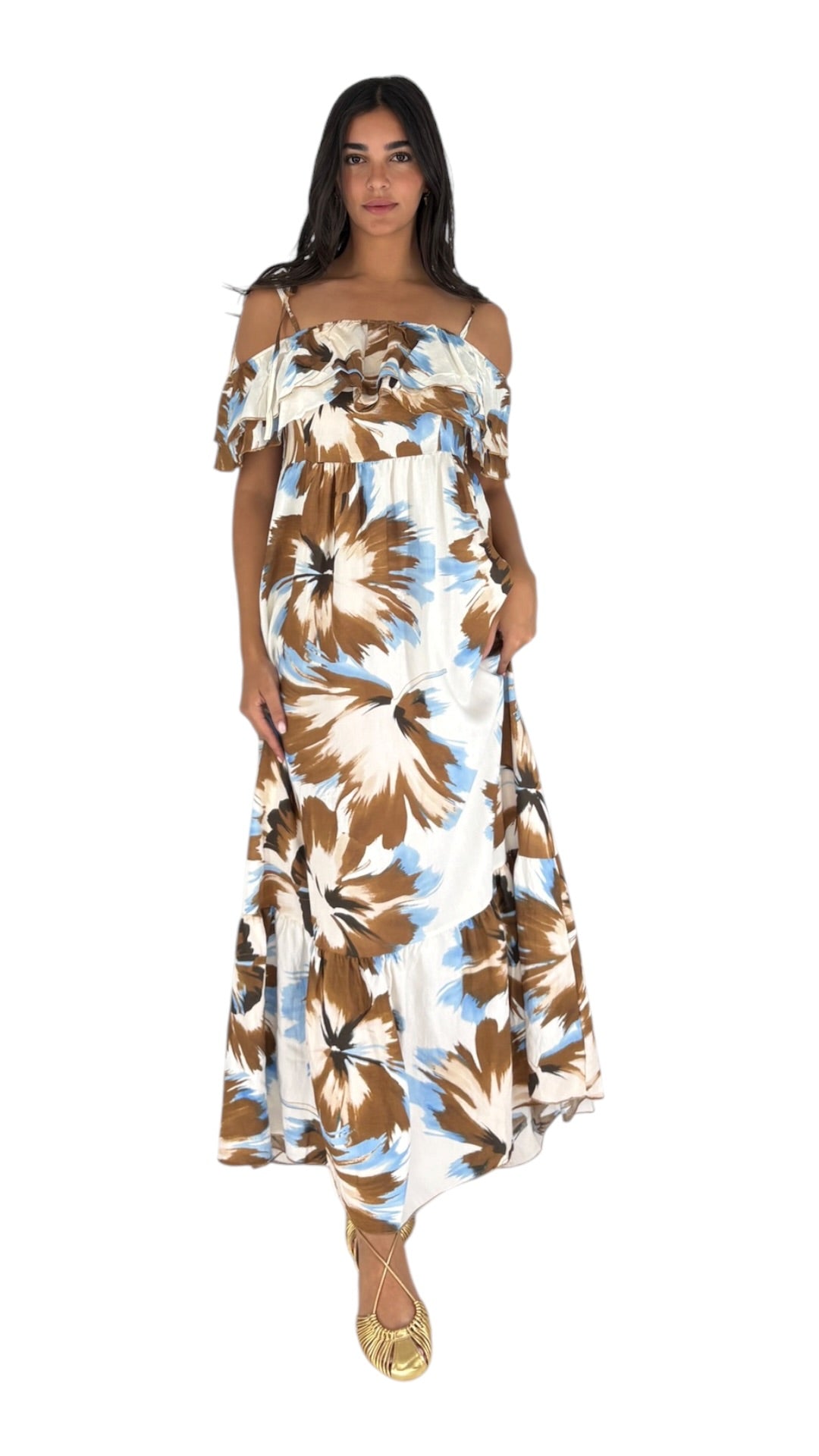 Juno Brown/Blue Dress