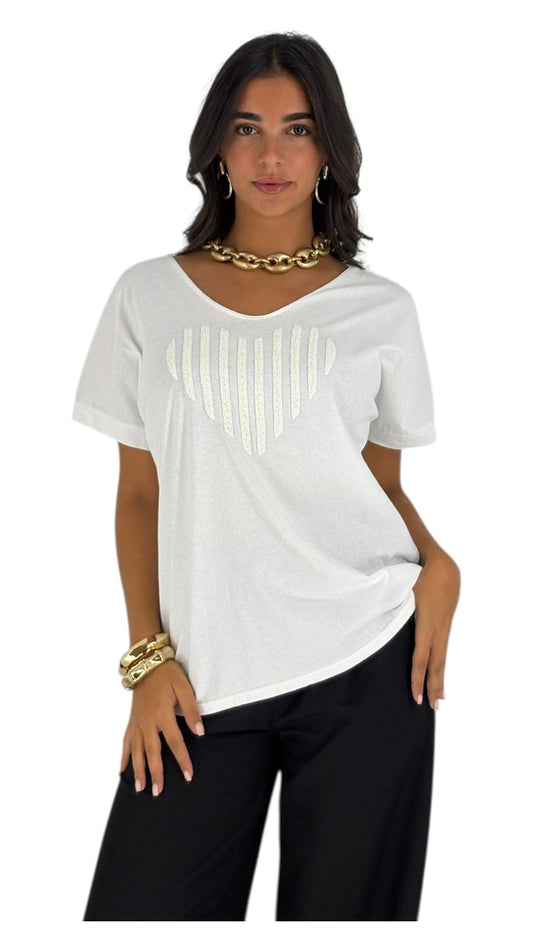 Heart White T-shirt