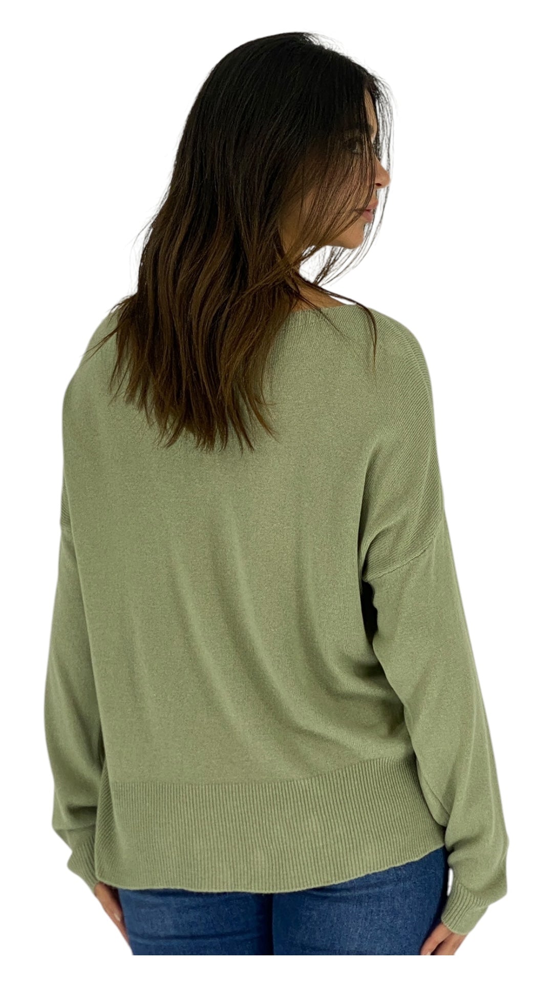 Monz green khaki top