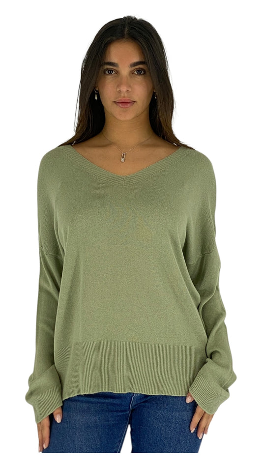 Monz green khaki top