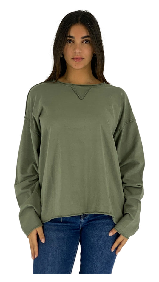 Roots green khaki top