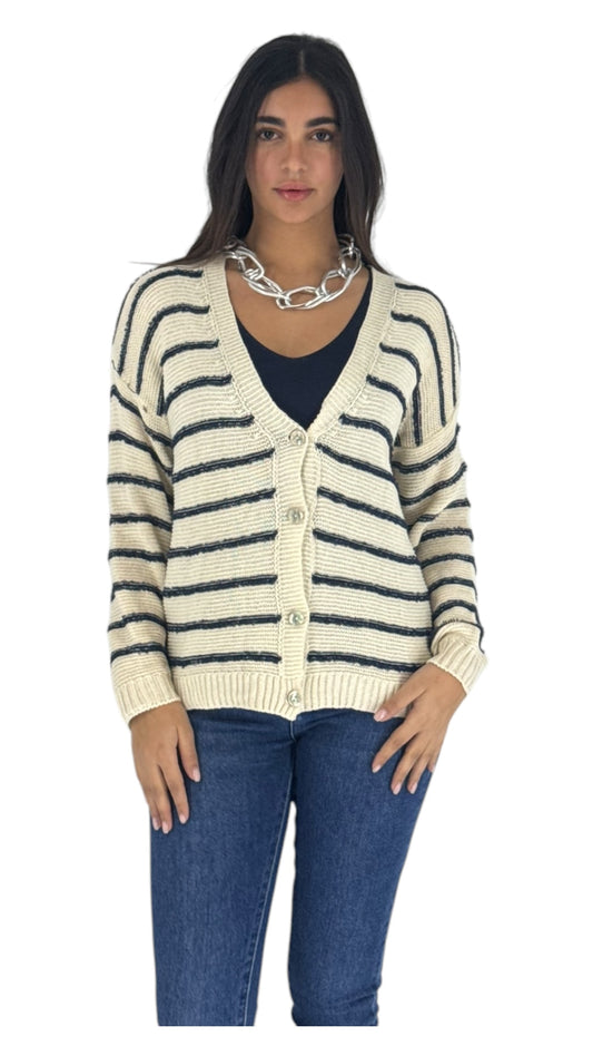 Jude navy stripped cardigan