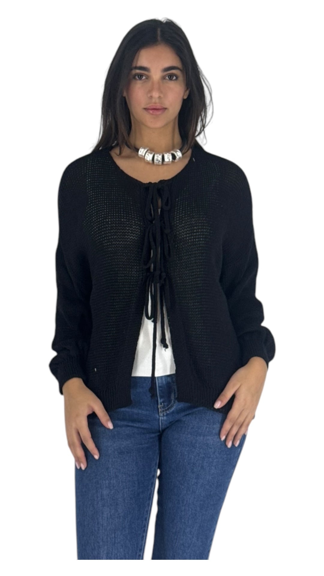 Tia black cardigan