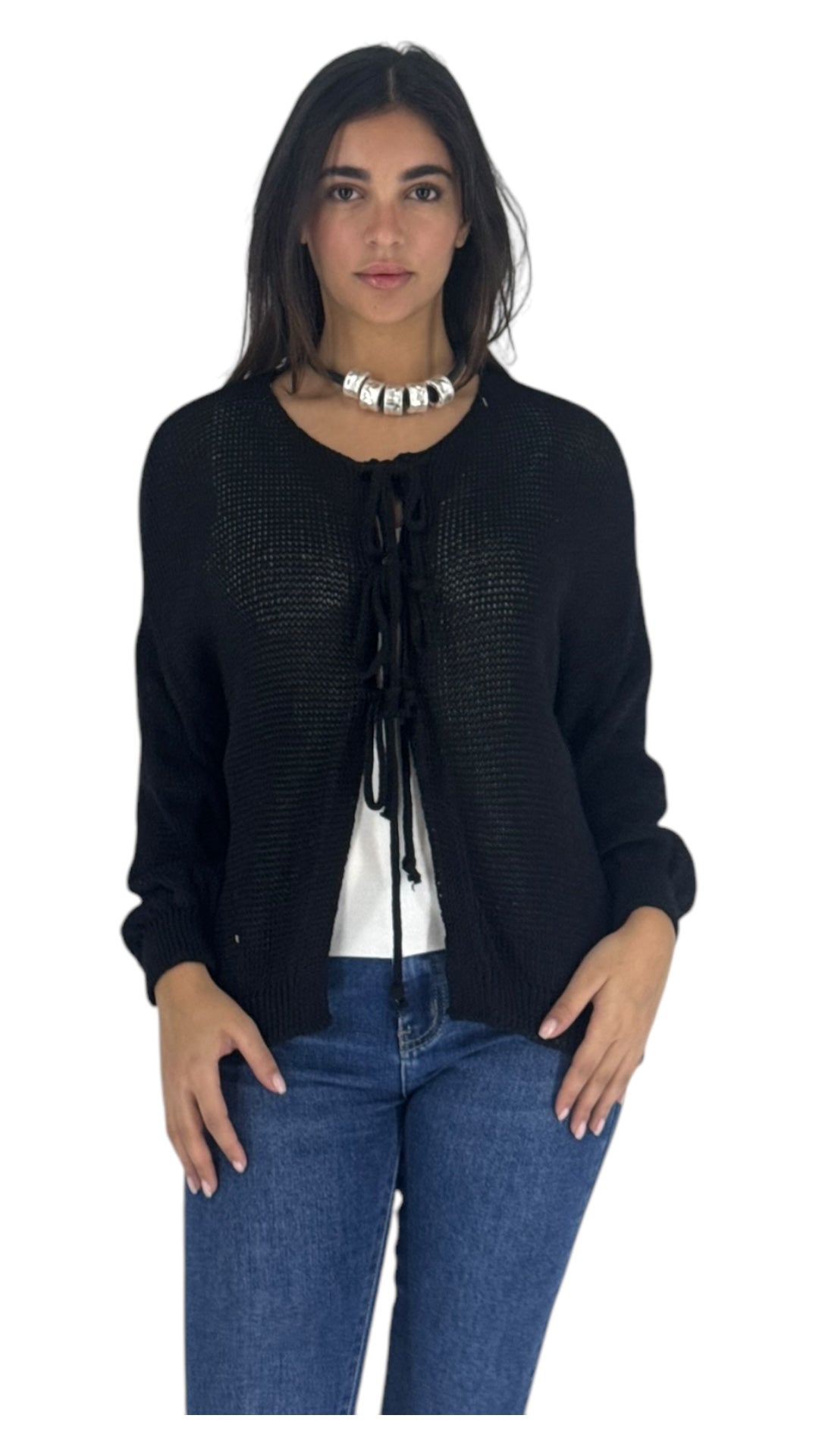 Tia black cardigan