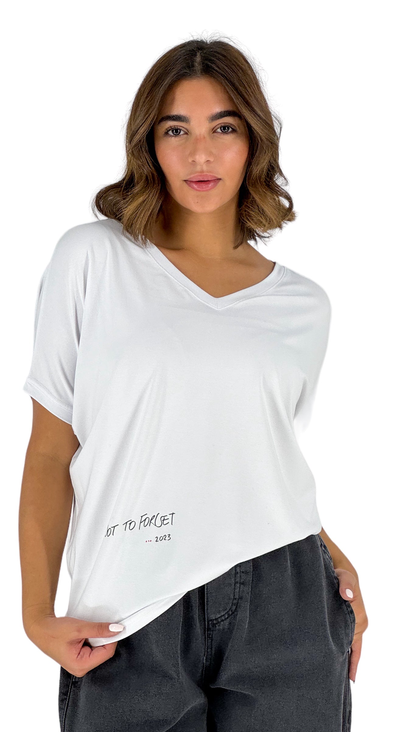 Palestine White V-neck T Shirt