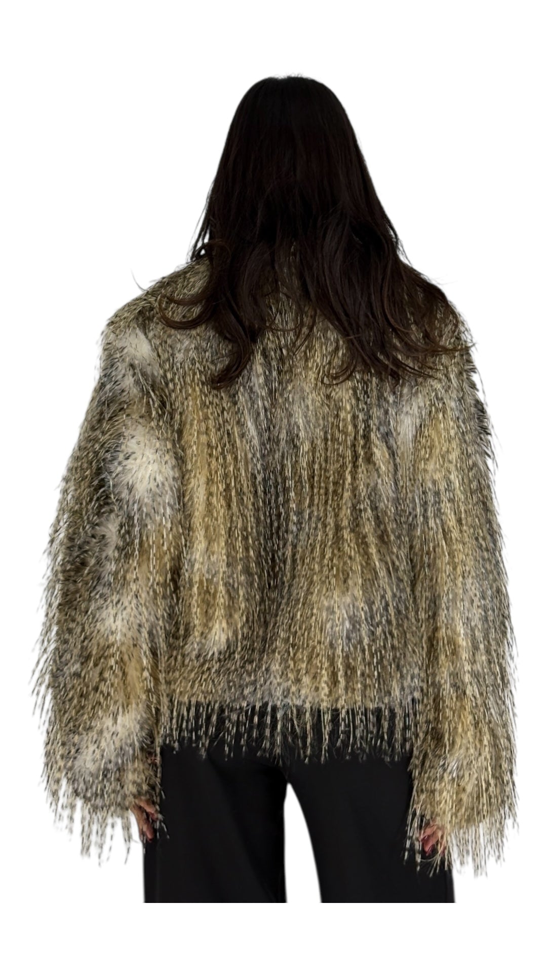 Alex Beige Faux Fur Jacket