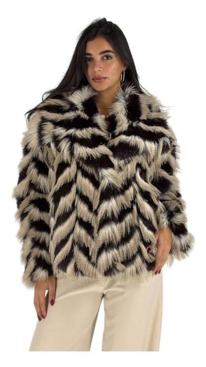 Alex Black Faux Fur Jacket