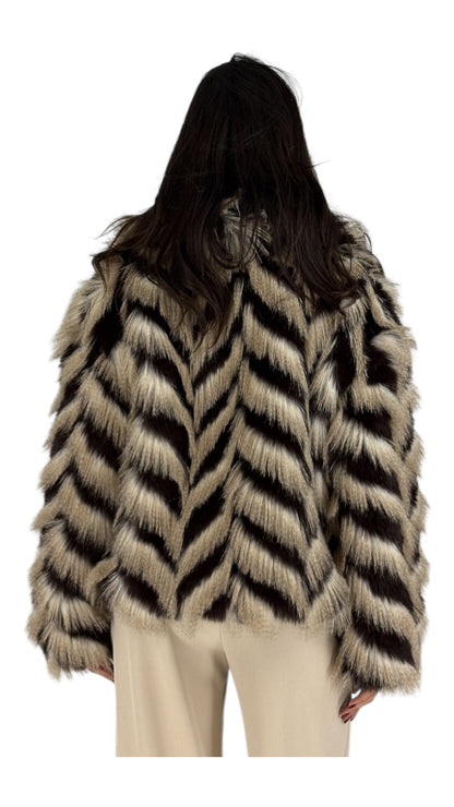 Alex Black Faux Fur Jacket