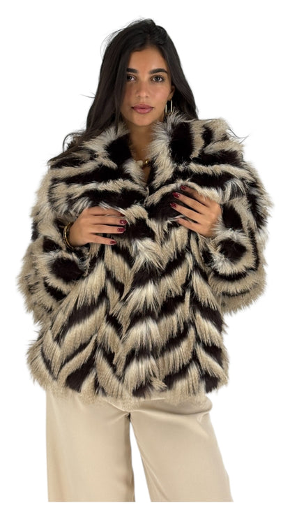 Alex Black Faux Fur Jacket