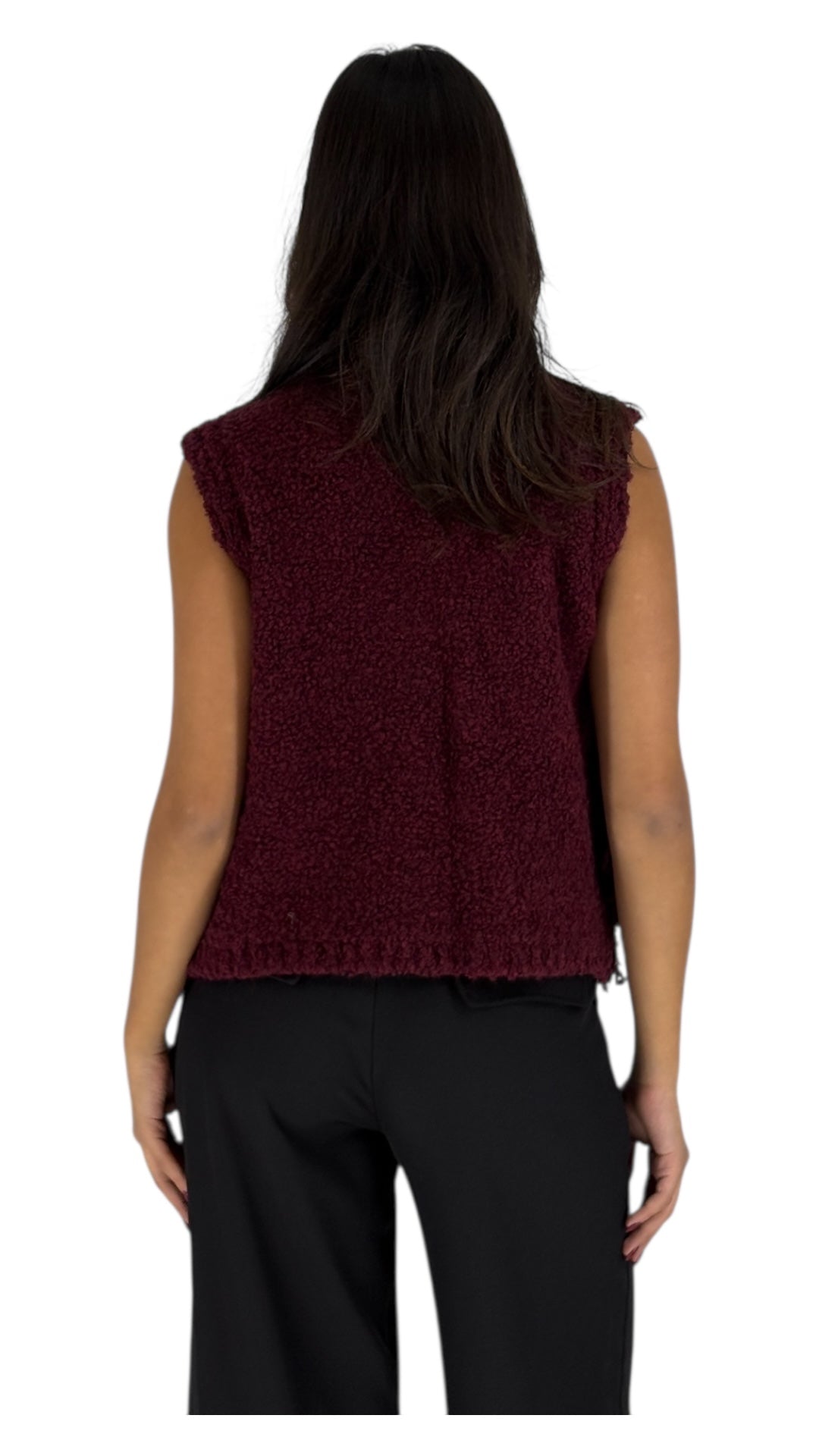 Pricilla Maroon Vest