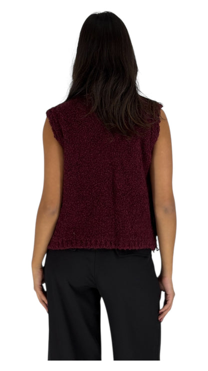 Pricilla Maroon Vest