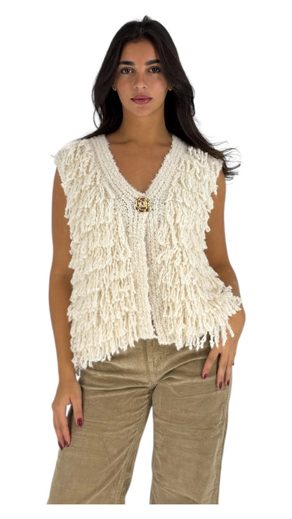 Pricilla Cream Vest