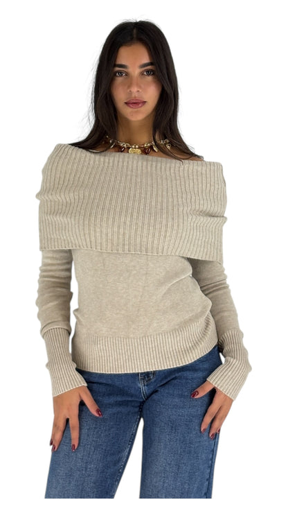 Arven cream Off-Shoulder Top