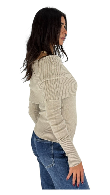 Arven cream Off-Shoulder Top